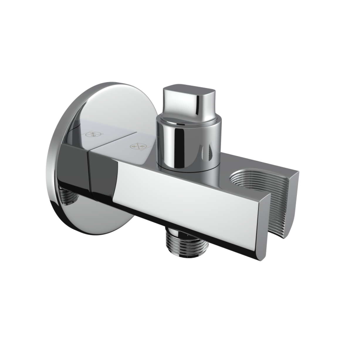 Angle Valve For Health Faucet With Wall Flange