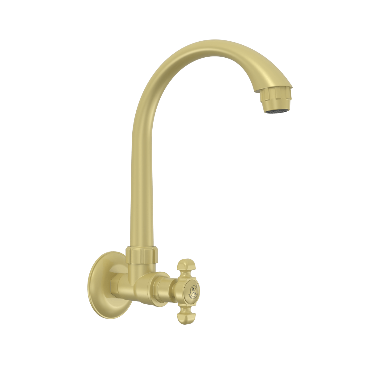 Sink Cock, Wall Mounted With Flange