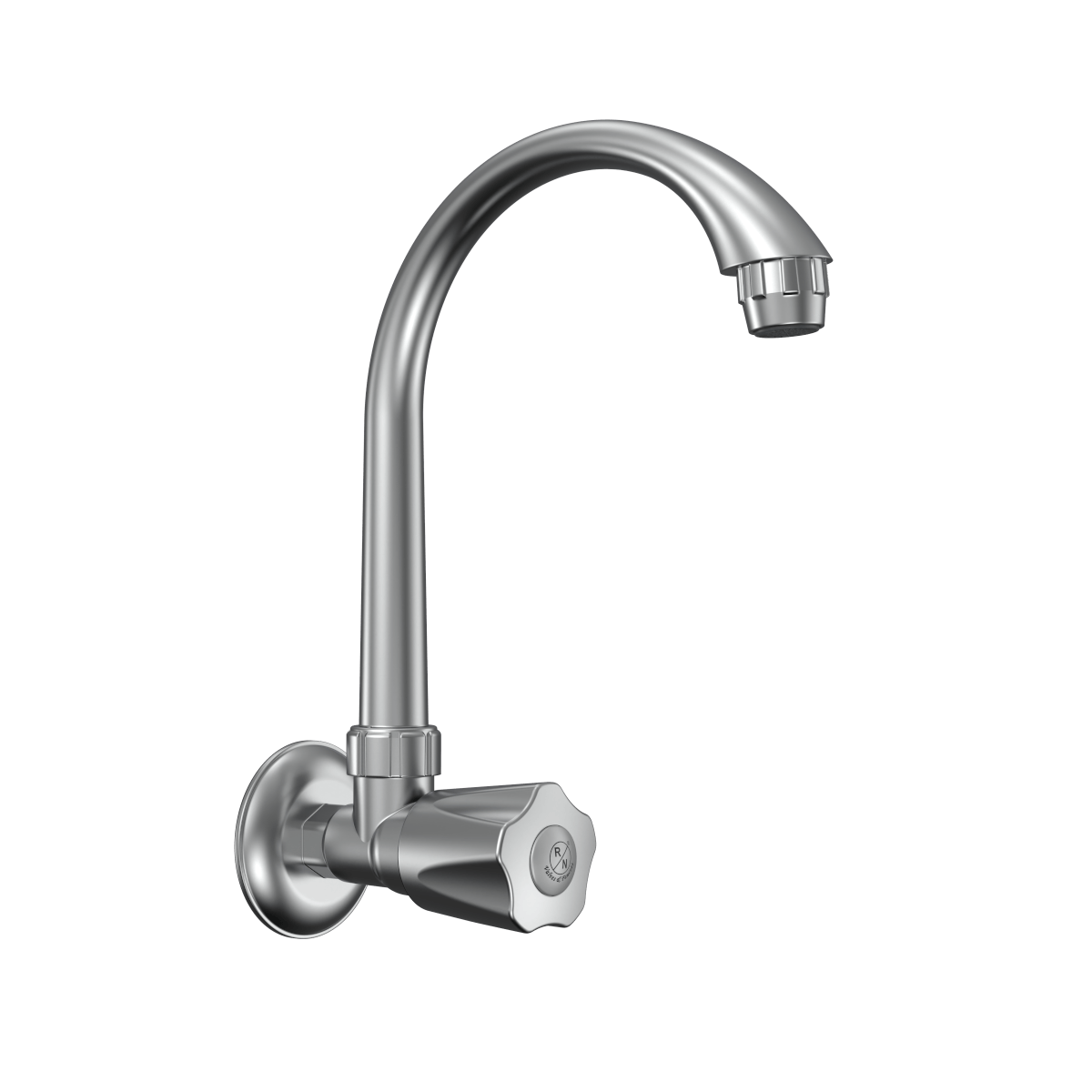 Sink Cock, Wall Mounted With Flange