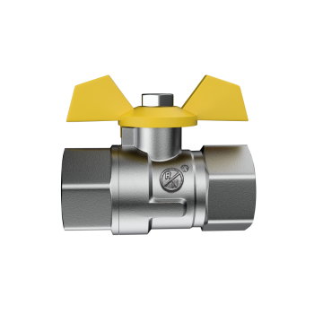 RN Forged Brass Ball Valve, Nickel Plated Silver